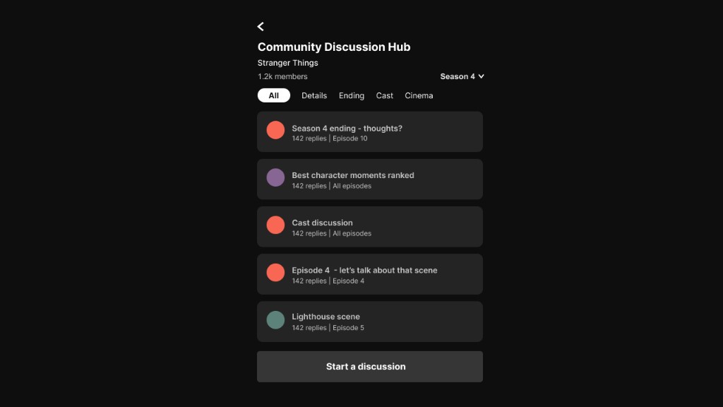 TV Community Discussion Hub for Stranger Things