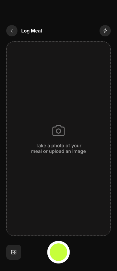 PulseFit log meal camera